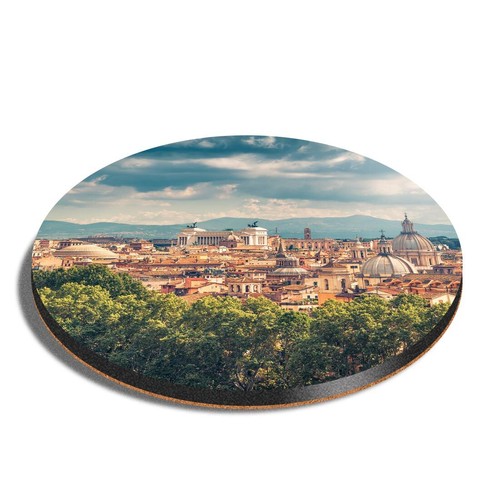 Round mdf coaster - coaster, rome