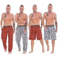 Norfolk & Way Mens 2 Pack Novelty Cotton Lounge Pants / Shorts Pyjama Bottoms