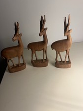 Wooden Carved Gazelle Deer