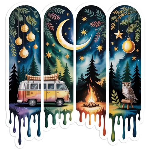 Camper van brushstroke vinyl - brushstroke,