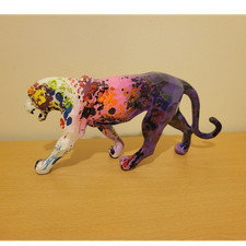 Colourful ceramic tiger - colourful,