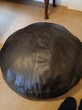 Brown Leather Pouffee used condition made in India   