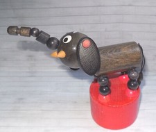 Vintage Push Puppet - Elephant  - Press Up Toy - Czech Republic - Wakouwa