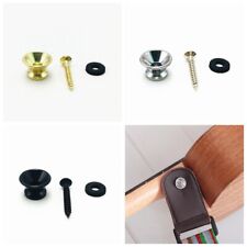 Metal Guitar End Pins Pegs Strap Lock Button Screw 10Pcs for Bass Ukulele
