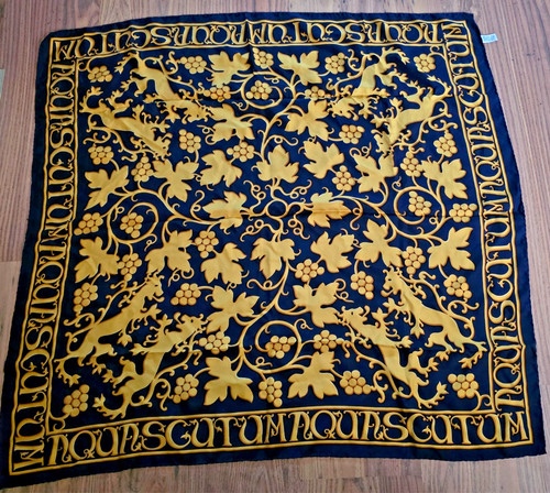 Aquascutum scarf silk yellow - aquascutum,