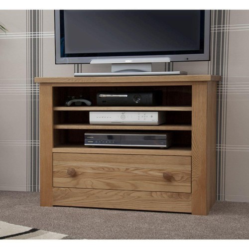 Solid oak television cabinet - oak,