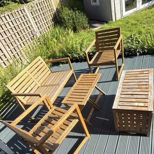 Wooden piece brown garden - wooden, 6-piece