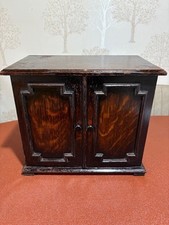 Antique Wooden Oak Desktop Letter Rack / Stationery Box / Storage Cabinet c.1920