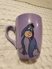 Lovely Disney Store Purple Eeyore large mug Cup Tea Coffee Pre-owned VGC