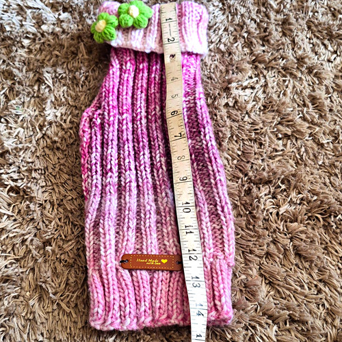 Small dog jumper hand - hand, knitted