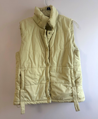 Women beige short - short, puffer