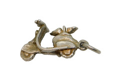 Sterling Silver Moped Scooter