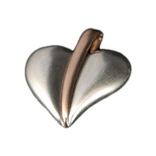 Clogau Gold  Sterling Silver & 9ct Rose Gold Love Vine Heart Pendant 