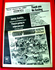 Janis Joplin Big Brother & Holding Co Cheap Thrills Press/Mag ADVERT Poster-Size