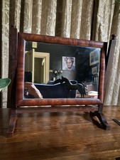 ANTIQUE Georgian Regency Swing Mirror Toilet Dressing Table Vintage Urn Finial