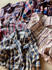 VINTAGE mens 1970-80's five mens various design short & long sleeved shirts 42"