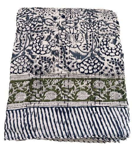 Indian kantha quilt - kantha,