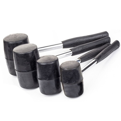 Steel handle rubber mallet - rubber, for