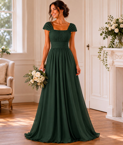 Chiffon gown prom dress - dress, a-line