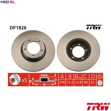2x BRAKE DISC DF1826 FOR LDV