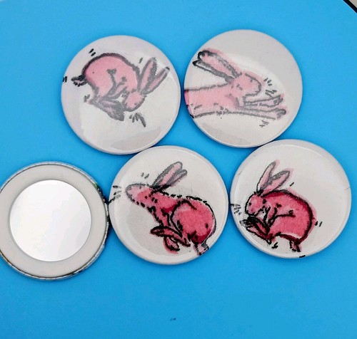 45mm handmade pink rabbit - 45mm,