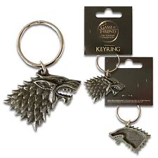 Official Game Of Thrones Stark Keyring Direwolf Sigil Crest GOT Merchandise