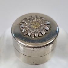 Solid Silver Pill Trinket Box
