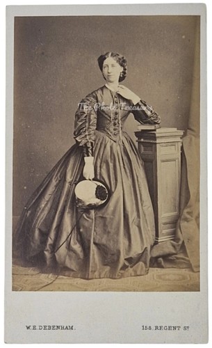 Cdv fine lady crinoline - cdv,