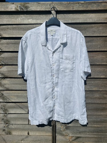 Mens white pure linen - m&s,