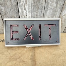 Vintage Bardic Exit Sign for upcycle or restoration