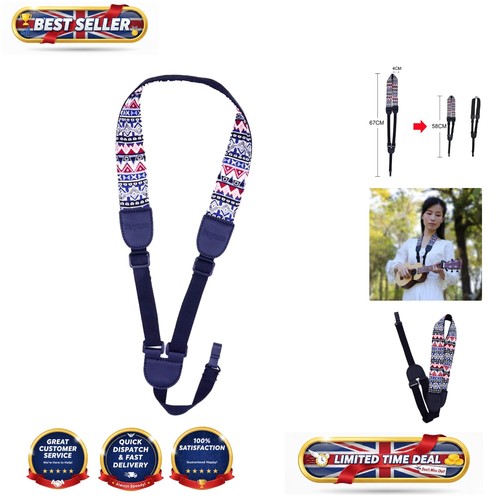 Purple bohemian ukulele strap - purple,