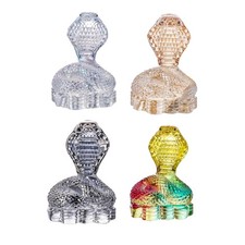 Traditional Chinese Culture Snake Sculpture Crystal Animal Collectible Ornament