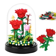 3D Rose Flower Building Blocks