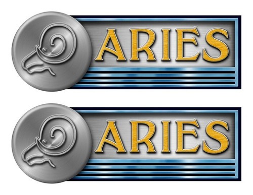Two aries craft stickers - aries, for