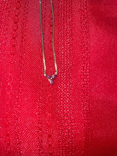 Gold chain with purple - oz,