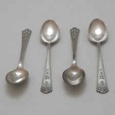 ROYAL YORK Design JAMES DIXON & SONS Silver Service Cutlery Four Coffee Spoons
