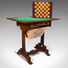 Antique Fold Over Games Table