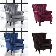 Retro Velvet Upholstered