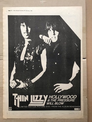 Thin lizzy hollywood poster - thin,