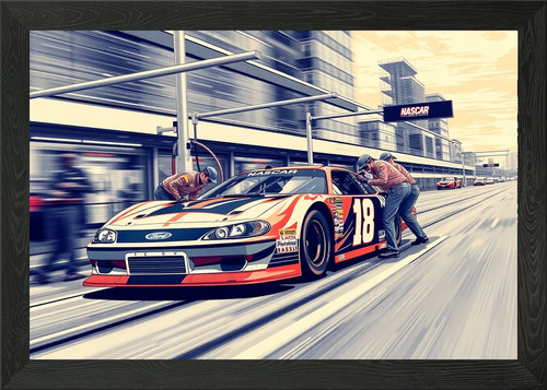 Nascar stock car - car, framed