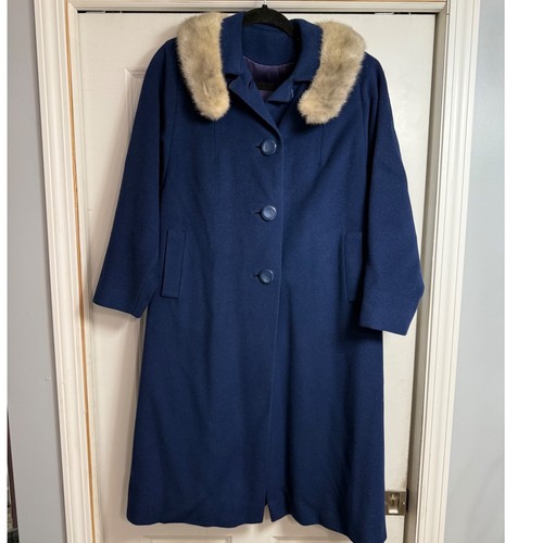 Vintage 60s blue wool - 60s,