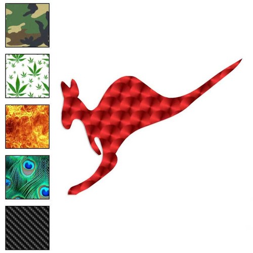 Jumping kangaroo vinyl decal - jumping,