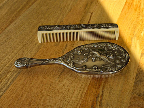 Ornate silver coloured - ornate, silver-coloured
