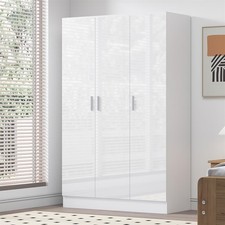 Wardrobe 3 Door Plain - White