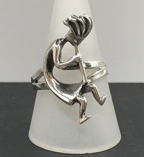 Kokopelli ring, Solid Sterling
