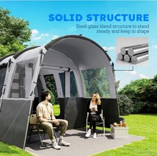 Family Tent for Outdoor Camping Large Tunnel, 8-10 Person, Huge