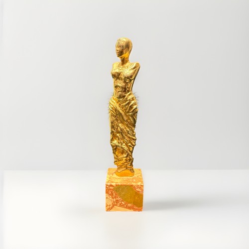 Gold plated brass post modern - plated,