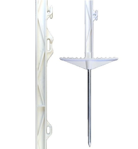 White 3ft posts electric - white,