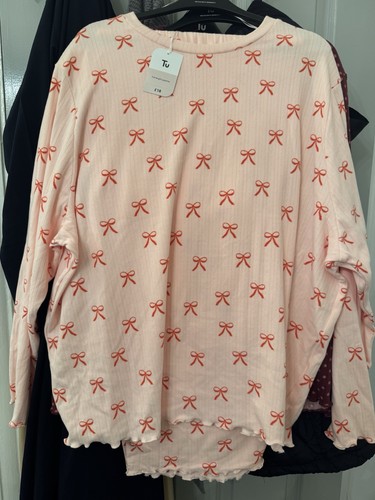 Pink bow pyjamas - tu, xl