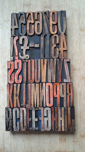 Vintage wooden letterpress - vintage,